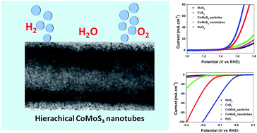Graphical abstract: Self-template synthesis of hierarchical CoMoS3 nanotubes constructed of ultrathin nanosheets for robust water electrolysis