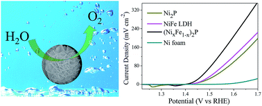 Graphical abstract: Hierarchical NiFeP microflowers directly grown on Ni foam for efficient electrocatalytic oxygen evolution