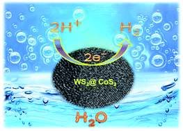 Graphical abstract: Symmetric synergy of hybrid CoS2–WS2 electrocatalysts for the hydrogen evolution reaction