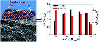 Graphical abstract: Platinum–nickel nanowire catalysts with composition-tunable alloying and faceting for the oxygen reduction reaction