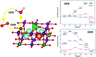 Graphical abstract: K-doped Sr2Fe1.5Mo0.5O6−δ predicted as a bifunctional catalyst for air electrodes in proton-conducting solid oxide electrochemical cells
