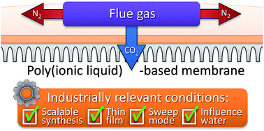 Graphical abstract: Poly(vinylbenzyl chloride)-based poly(ionic liquids) as membranes for CO2 capture from flue gas