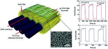 Graphical abstract: Flexible UV detector based on carbon fibers, ZnO nanorods, and Ag nanowires