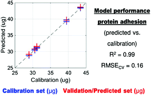 Graphical abstract: Feasibility of attenuated total reflection-fourier transform infrared (ATR-FTIR) chemical imaging and partial least squares regression (PLSR) to predict protein adhesion on polymeric surfaces