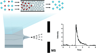 Graphical abstract: An all thiol–ene microchip for solid phase extraction featuring an in situ polymerized monolith and integrated 3D replica-molded emitter for direct electrospray mass spectrometry