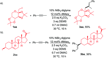 Graphical abstract: Trisubstituted olefin synthesis via Ni-catalyzed hydroalkylation of internal alkynes with non-activated alkyl halides