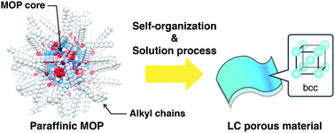 Graphical abstract: Paraffinic metal–organic polyhedrons: solution-processable porous modules exhibiting three-dimensional molecular order