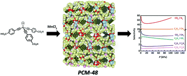 Graphical abstract: Highly selective room temperature acetylene sorption by an unusual triacetylenic phosphine MOF