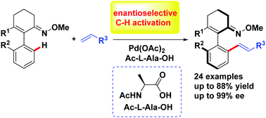 Graphical abstract: Enantioselective synthesis of axially chiral vinyl arenes through palladium-catalyzed C–H olefination