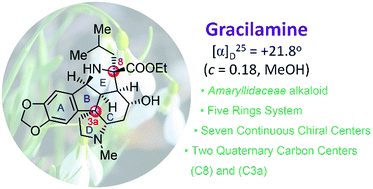 Graphical abstract:Recent advances in the total synthesis of gracilamine