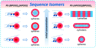 Graphical abstract: Sequence isomeric giant surfactants with distinct self-assembly behaviors in solution