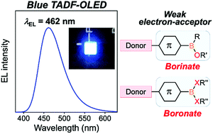 Graphical abstract: Boronate- and borinate-based π-systems for blue thermally activated delayed fluorescence materials
