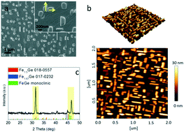 Graphical abstract: Endotaxial growth of FexGe single-crystals on Ge(001) substrates