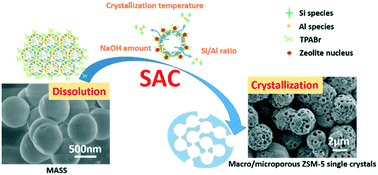 Graphical abstract: Understanding of the dissolution–crystallization fabrication strategy towards macro/microporous ZSM-5 single crystals