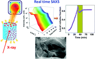 Graphical abstract: Dynamic modulation of inter-particle correlation during colloidal assembly in a confined medium: revealed by real time SAXS