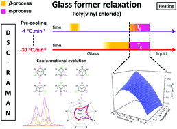 Graphical abstract: Stereodynamic insight into the thermal history effects on poly(vinyl chloride) calorimetric sub-glass and glass transitions as a fragile glass model