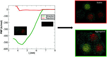 Graphical abstract: Effect of surface coverage and chemistry on self-assembly of monolayer protected gold nanoparticles: a molecular dynamics simulation study