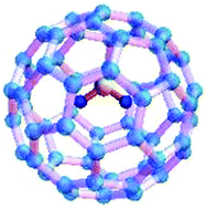 Graphical abstract: Interactions between a water molecule and C60 in the endohedral fullerene H2O@C60