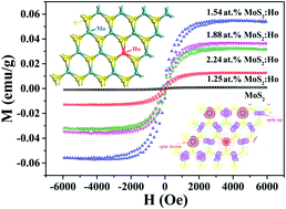 Graphical abstract: Effect of Ho dopant on the ferromagnetic characteristics of MoS2 nanocrystals