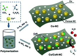Graphical abstract: Janus CoN/Co cocatalyst in porous N-doped carbon: toward enhanced catalytic activity for hydrogen evolution