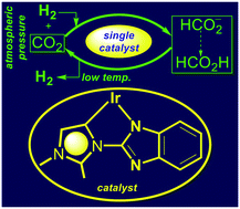 Graphical abstract: Iridium–NHC-based catalyst for ambient pressure storage and low temperature release of H2via the CO2/HCO2H couple