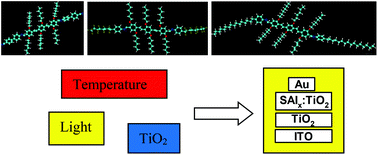 Graphical abstract: Structural and electrochemical studies of TiO2 complexes with (4,4′-((1E,1′E)-(2,5-bis(octyloxy)-1,4-phenylene)bis(ethene-2,1-diyl))bis-(E)-N-(2,5-bis(octyloxy)benzylidene)) imine derivative bases towards organic devices