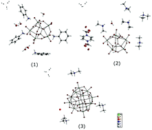 Graphical abstract: Structures, electronic properties, reactivity and dynamic studies of three new polyoxometalate compounds