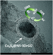 Graphical abstract: N,S-Atom-coordinated Co9S8 trinary dopants within a porous graphene framework as efficient catalysts for oxygen reduction/evolution reactions