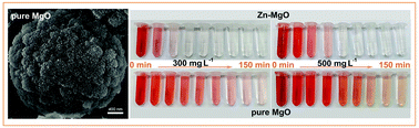 Graphical abstract: Template-free synthesis of nanoparticle-built MgO and Zn-doped MgO hollow microspheres with superior performance for Congo red adsorption from water