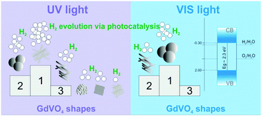 Graphical abstract: Shape-controllable synthesis of GdVO4 photocatalysts and their tunable properties in photocatalytic hydrogen generation