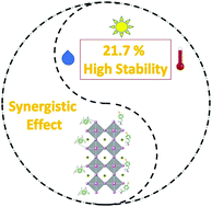 Graphical abstract: Suppressing defects through the synergistic effect of a Lewis base and a Lewis acid for highly efficient and stable perovskite solar cells