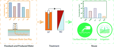 Graphical abstract: A combined ultrafiltration–reverse osmosis process for external reuse of Weiyuan shale gas flowback and produced water
