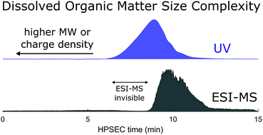 Graphical abstract: Complexity of dissolved organic matter in the molecular size dimension: insights from coupled size exclusion chromatography electrospray ionisation mass spectrometry