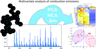Graphical abstract: On the benefits of using multivariate analysis in mass spectrometric studies of combustion-generated aerosols