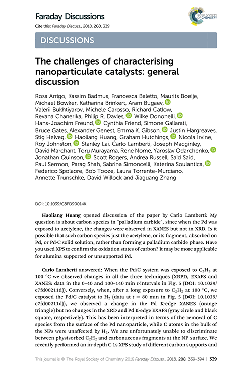 The challenges of characterising nanoparticulate catalysts: general discussion