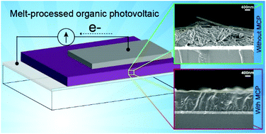 Graphical abstract: Melt-processing of small molecule organic photovoltaics via bulk heterojunction compatibilization