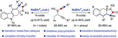 Graphical abstract: Transition-metal-free oxidative cyclization of N-propargyl ynamides: stereospecific construction of linear polycyclic N-heterocycles