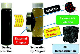 Graphical abstract: An efficient magnetic carbon-based solid acid treatment for corncob saccharification with high selectivity for xylose and enhanced enzymatic digestibility