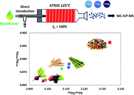 Graphical abstract: Direct lead isotopic analysis of bioethanol by means of multi-collector ICP-mass spectrometry with a total consumption sample introduction system