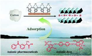 Graphical abstract: Cotton fiber-supported layered double hydroxides for the highly efficient adsorption of anionic organic pollutants in water
