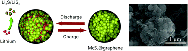 Graphical abstract: Core–shell MoS2@graphene composite microspheres as stable anodes for Li-ion batteries