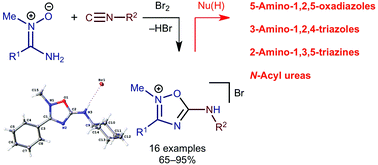Graphical abstract: Facile selective synthesis of 2-methyl-5-amino-1,2,4-oxadiazolium bromides as further targets for nucleophilic additions