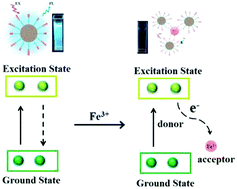 Graphical abstract: A fluorometric and colorimetric dual-mode sensor based on nitrogen and iron co-doped graphene quantum dots for detection of ferric ions in biological fluids and cellular imaging