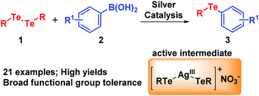 Graphical abstract: Synthesis of symmetrical and unsymmetrical tellurides via silver catalysis