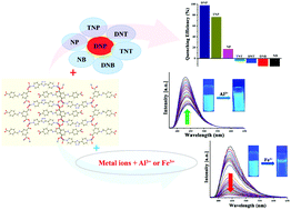 Graphical abstract: Multifunctional luminescent coordination polymers based on tricarboxylic acid for the detection of 2,4-dinitrophenol and iron(iii) and aluminum(iii) ions
