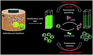 Graphical abstract: Surface quaternized nanosensor as a one-arrow-two-hawks approach for fluorescence turn “on–off–on” bifunctional sensing and antibacterial activity