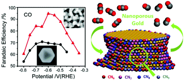 Graphical abstract: Atomic origins of high electrochemical CO2 reduction efficiency on nanoporous gold