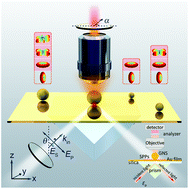Graphical abstract: Radiation of the high-order plasmonic modes of large gold nanospheres excited by surface plasmon polaritons