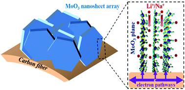 Graphical abstract: MoO3 nanosheet arrays as superior anode materials for Li- and Na-ion batteries