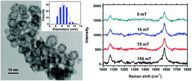 Graphical abstract: Magnetic field modulated SERS enhancement of CoPt hollow nanoparticles with sizes below 10 nm